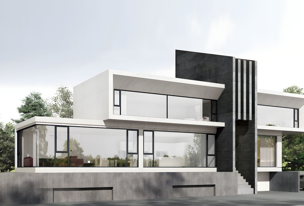 Awning Window on modern exterior